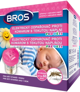 BROS- elektrický odpařovač proti komárům pro děti
