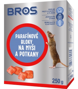 BROS- parafínové bloky na myší, krysy a potkany 250g