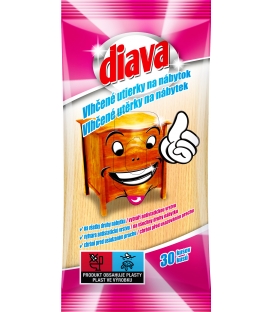 DIAVA vlhčené utěrky na nábytek 30ks